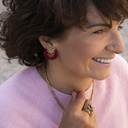 Pierścionek z modliszką wysadzany kamieniami. WŚRÓD GAŁĄZEK