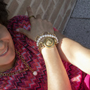 NOBODY CAN GET US. Chain bracelet with pearls