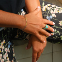 Otwarty pozłacany pierścionek z turkusową głową pantery. DZIKA ROZKOSZ