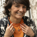 Kolczyki wiszące wkrętki koła z półksiężyców z perłą. SŁODKA NOC