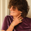 Złocone kolczyki kwiaty z perłami i szarym kryształem. FANFAN TULIPAN