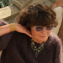 Naszyjnik z zielono-żółtymi dekorami z perłami. PONTE DI RIALTO