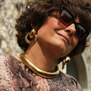 Pozłacany naszyjnik typu choker na łańcuszku tubogas. ITALO DISCO