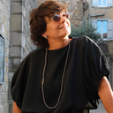 Pozłacane kolczyki w formie latającego spodka z krysztalem. GALAKTYCZNE PODRÓŻE