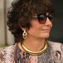 Pozłacane kolczyki z ogniw zdobione cyrkoniami. CZAR LAT 80-TYCH