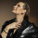 Podwójna pozłacana obrączka z kryształkami. PASSO DOBLE