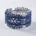 Elastyczna kobaltowa bransoletka a la koronka. CANALE GRANDE