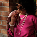 Pięciorzędowa bransoletka ze szklanych pereł Majorka. SPLECIONE UCZUCIA