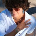 Kolczyki z rozetą i kwiatkami z kryształami w kolorze błękitu. PROSECCO VENETO