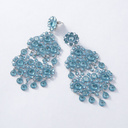 Kolczyki a la żyrandole z kryształami w błękicie. SALA DA BALLO