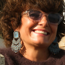 Złocone kolczyki z błękinym matowym kryształem. WENECKA MGIEŁKA