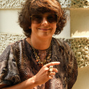 Pozłacany pierścionek z białą i srebrną perłą w oprawie. LUCCE DELLA LUNA