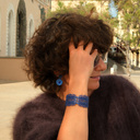 Elastyczna kobaltowa bransoletka a la koronka. CANALE GRANDE