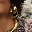 Pozłacany naszyjnik typu choker na łańcuszku tubogas. ITALO DISCO