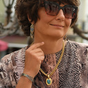 Złoty naszyjnik z zawieszką z turkusowym kamieniem. CASTEL DELL OVO