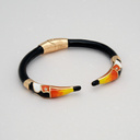 Pozłacana bransoletka z głowami tukanów z cyrkoniami. TOKI TUKANÓW