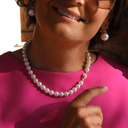 Kolczyki z kryształkiem i szklaną perłą Majorka. KROPLE ROSY