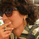 Pozłacane kolczyki w formie prostokątów z kryształami. TWÓJ CZAS NA  BIS