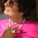 Naszyjnik ze szklanych pereł Majorka z zapięciem toggle. W OBJĘCIACH POŚWIATY