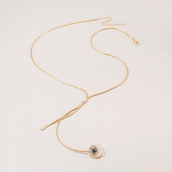 Długi wisior z kryształami Swarovskiego i łańcuszkiem . PARIS