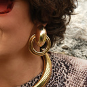 Pozłacany naszyjnik typu choker na łańcuszku tubogas. ITALO DISCO