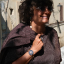 Pozłacany pierścień z motywem kwiatka z cyrkonii. ROSA NOCY