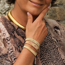 Pozłacany naszyjnik typu choker na łańcuszku tubogas. ITALO DISCO