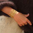 Bransoletka z modułów w ciepłym złocie z kryształkami. PAŁAC DOŻÓW