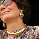 Pozłacany naszyjnik typu choker na łańcuszku tubogas. ITALO DISCO