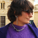 Posrebrzany naszyjnik na łańcuchach z kryształkami. ZAPĘTLONY CZAS