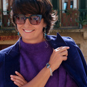 Złocone kolczyki z błękitnymi i szarymi kryształkami. ŻYWE SREBRO