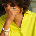 Wiszące kolczyki kule z kwiatkami w różnych kolorach. BUKIET ZMYSŁÓW