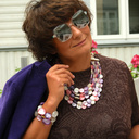 Pięciorzędowy naszyjnik z kolorowych krążków z żywicy. LATO POD PALMAMI