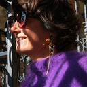 Złocone kolczyki z błękitnymi i oliwkowymi kryształkami. OLIWKA W OCEANIE