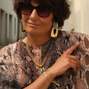 Złoty naszyjnik z zawieszką z turkusowym kamieniem. CASTEL DELL OVO