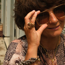 Pozłacany pierścionek z kryształem w tonie szampana. TOAST ZA DZIEŃ