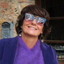 Srebrzone kolczyki koła z kryształkami w czerni i fiolecie. KOSMICZNA OTCHŁAŃ