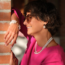 Kolczyki z kryształkiem i szklaną perłą Majorka. KROPLE ROSY