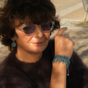 Bransoletka z modułów w delikatnym błękicie z kryształkami. GIRO IN GONDOLA